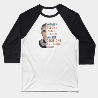 Ruth Bader Ginsburg Baseball T-Shirt